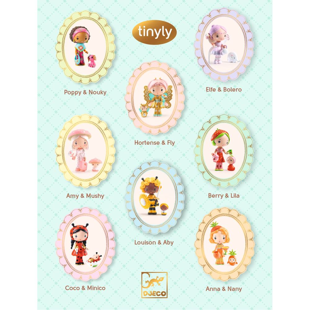 Djeco Personaggio Snodabile Tinyly Belle e Lule con Accessori