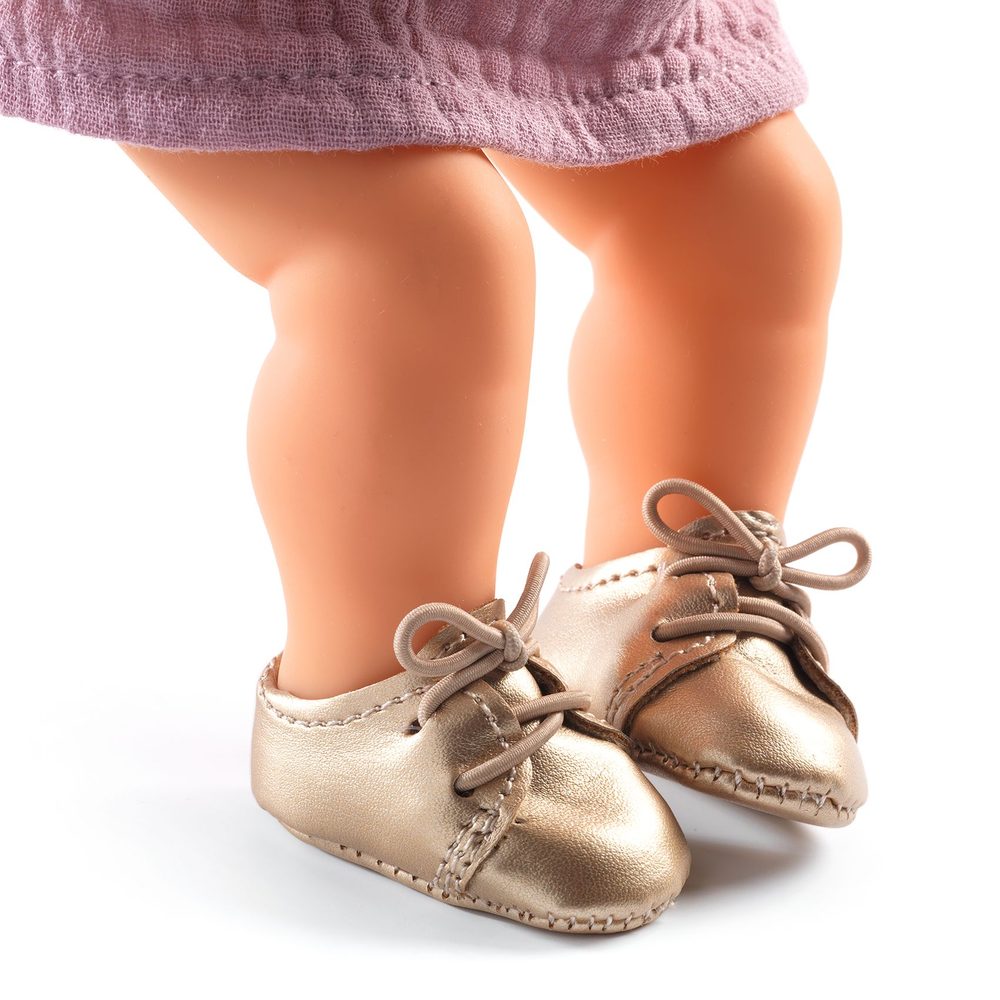 Djeco Scarpe d'Oro Stringate per Bambole