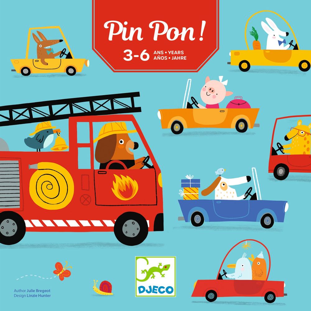 Djeco Gioco da Tavolo Cooperativo PinPon Pompieri 3-6 anni