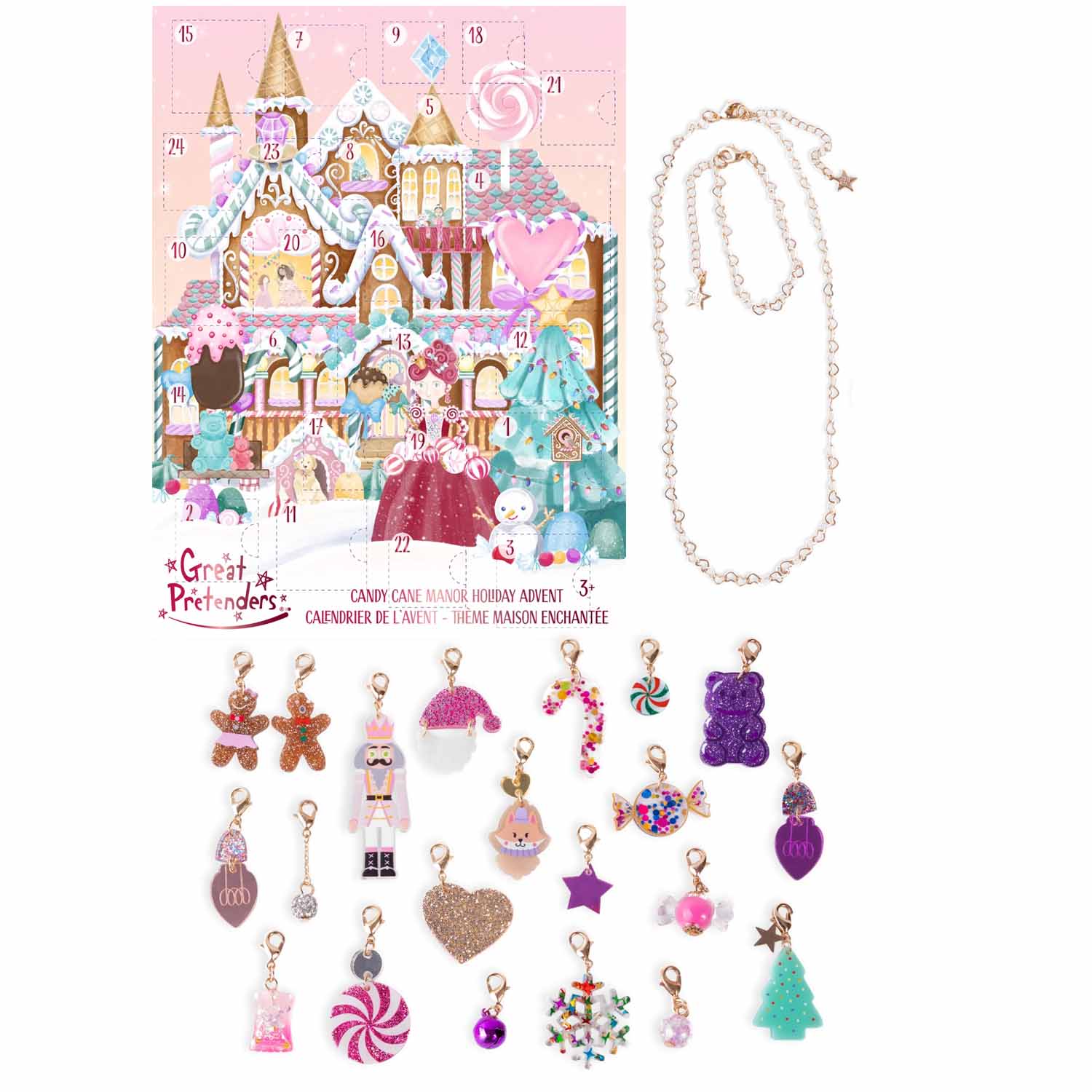 Great Pretenders, Calendario Dell'avvento Candy Cane Manor, 24 Sorprese Per Creare Collana E Braccialetto Natalizi