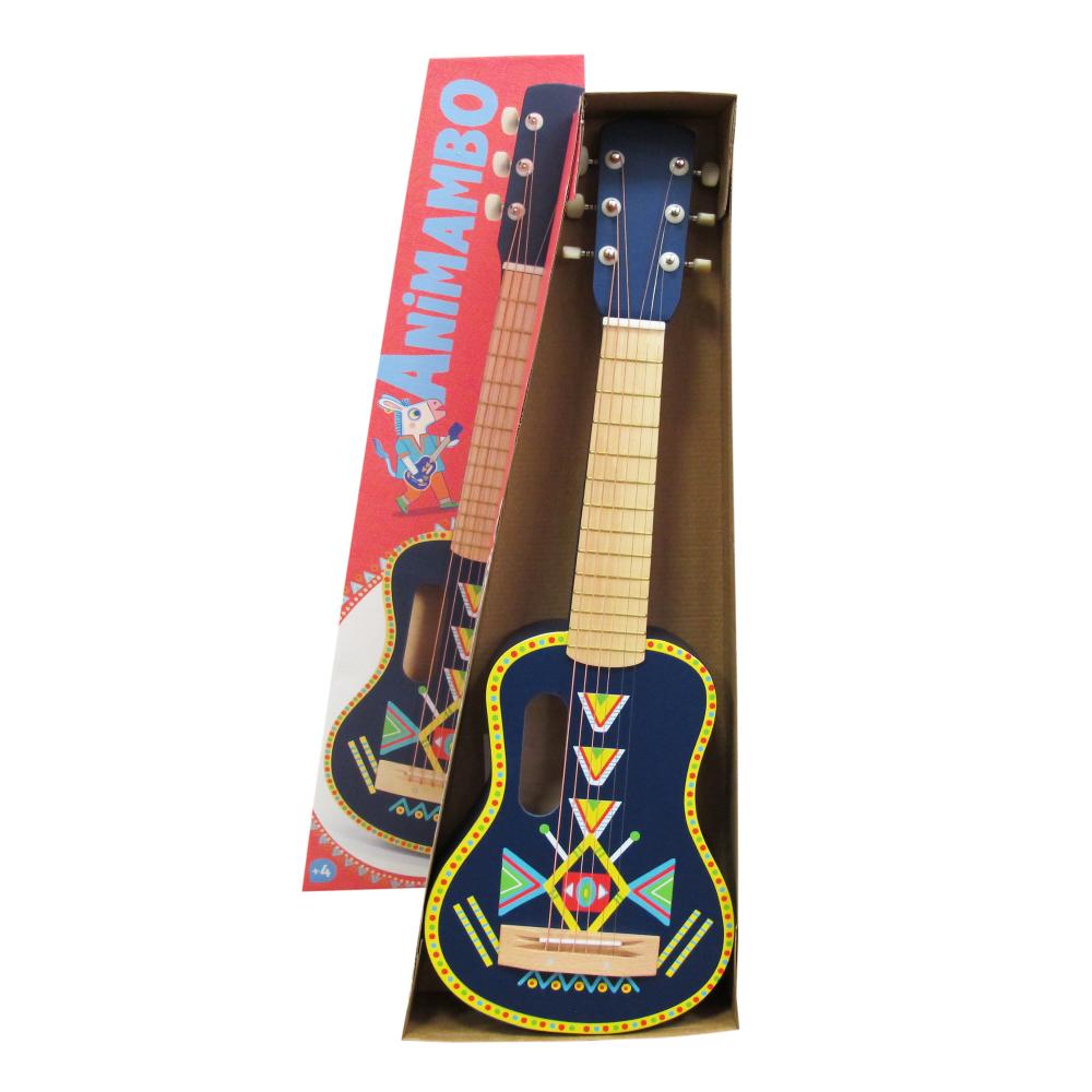 Djeco Chitarra Acustica In Legno, 6 Corde In Metallo, Per Bambini Dai 4 Anni