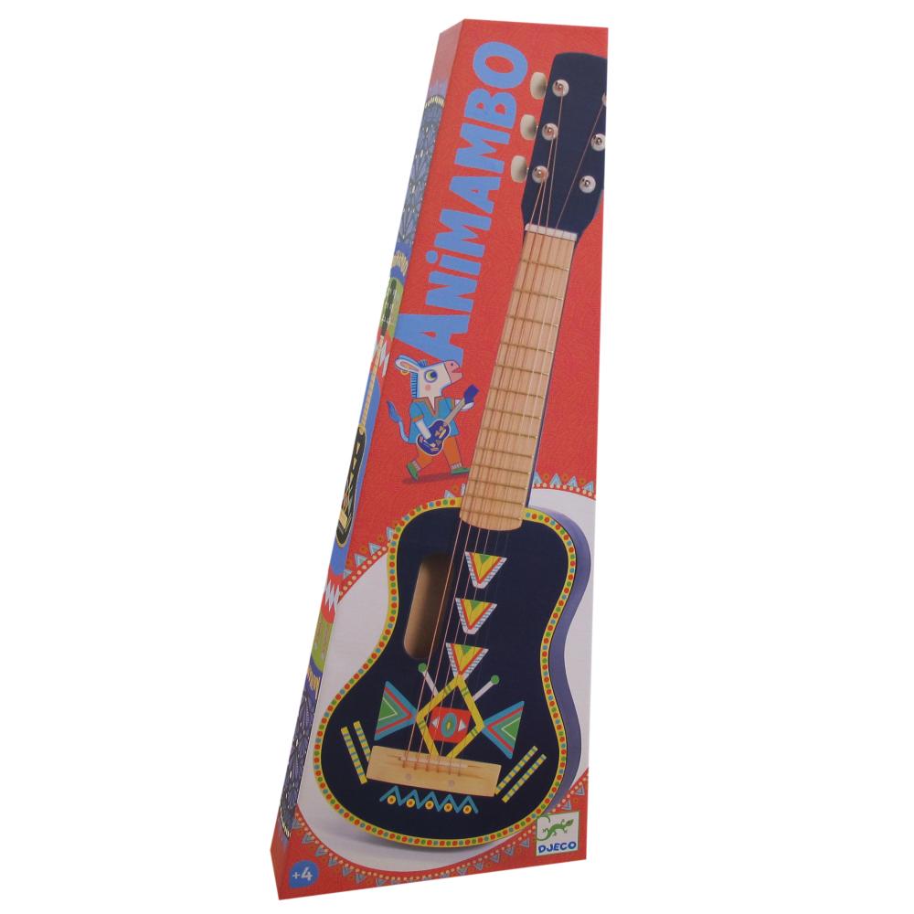 Djeco Chitarra Acustica In Legno, 6 Corde In Metallo, Per Bambini Dai 4 Anni