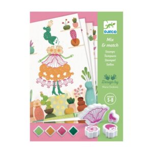 Djeco Disegna Con I Timbri, Mix e Match Flower Girls